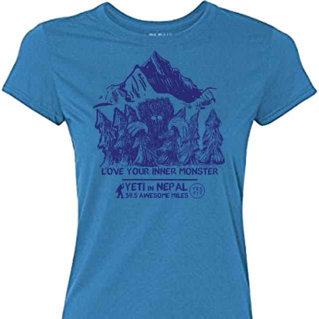 Yeti in Nepal Shirt - Female card image